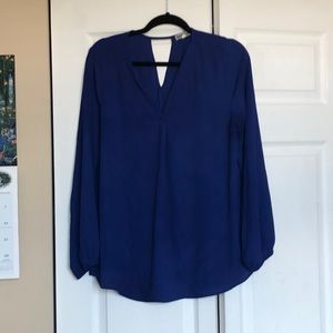 Blue Long Sleeve Top